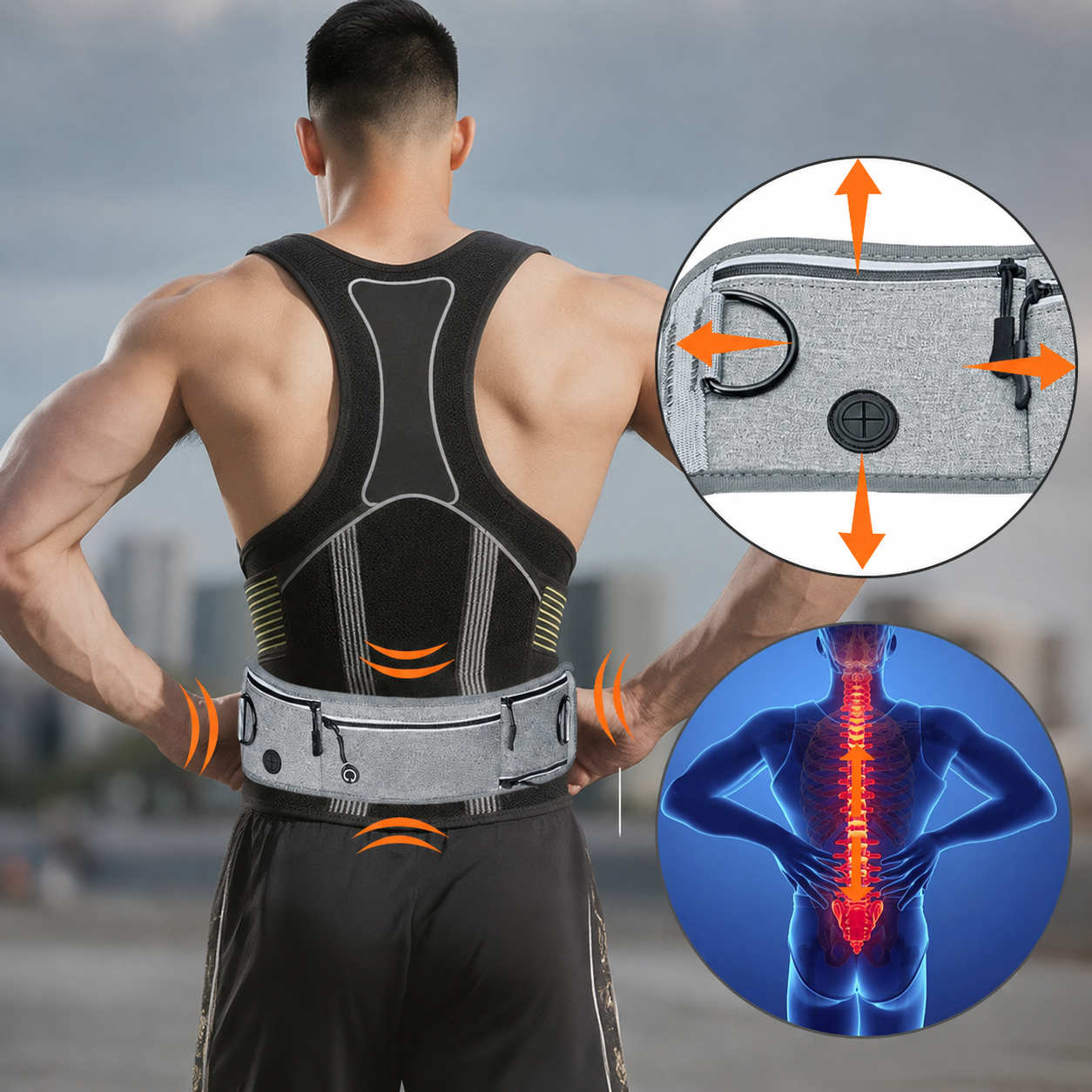 Hands-Free Dog Running Leash with Waist Pack