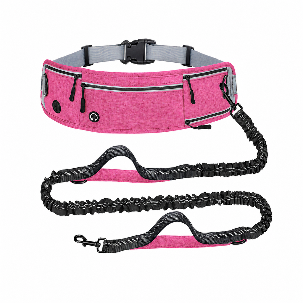 Hands-Free Dog Running Leash with Waist Pack