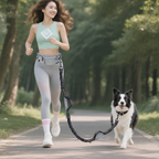 Hands-Free Dog Running Leash with Waist Pack