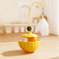 Interactive Cat Wobble Toy with Feather, Bell & Catnip Ball