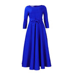 Simple Tie-Waist Plus Size Dress