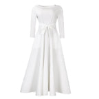 Simple Tie-Waist Plus Size Dress