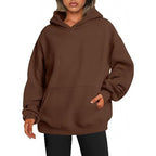 Basic Thick Solid Color Pullover Hoodie