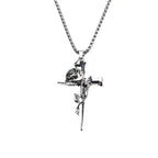 Rose Cross Necklace