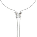 Retractable Metal Liquid Butterfly Multifunctional Neck Chain