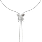 Retractable Metal Liquid Butterfly Multifunctional Neck Chain