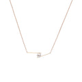 Balance Beam Pearl-Set Clavicle Necklace