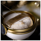 Balance Beam Pearl-Set Clavicle Necklace