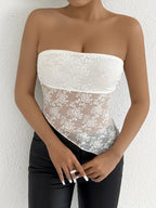 Off-Shoulder Lace Bandeau Women's T-Shirt